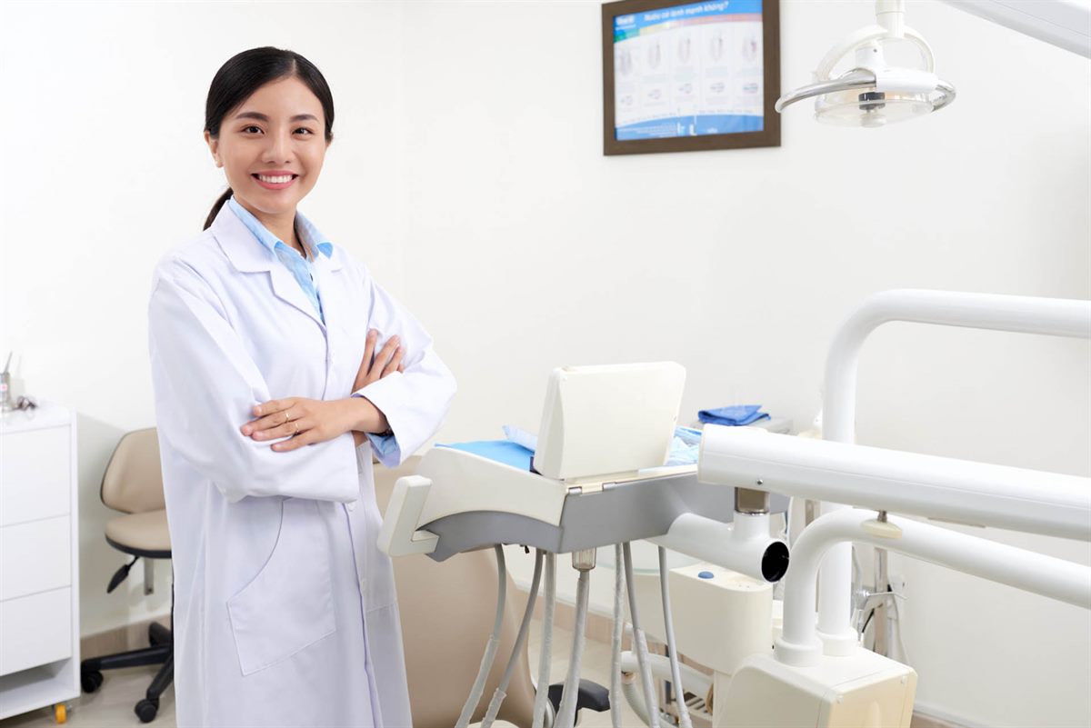Doctor in a modern clinic setting